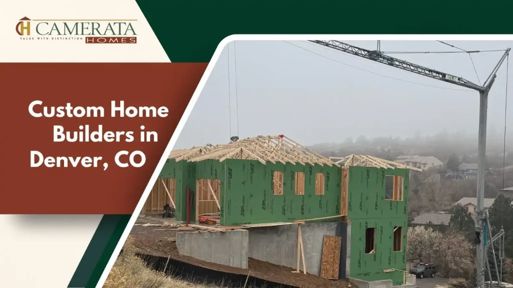 New custom home construction in Denver with durable green ZIP sheathing and professional home builders on-site